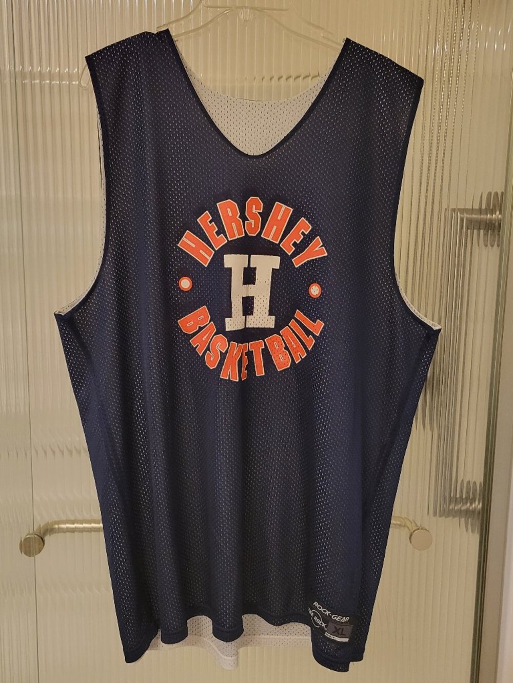 Hershey Basketball Reversible mesh athlethic sleeveless Mens jersey Rock Gear XL
